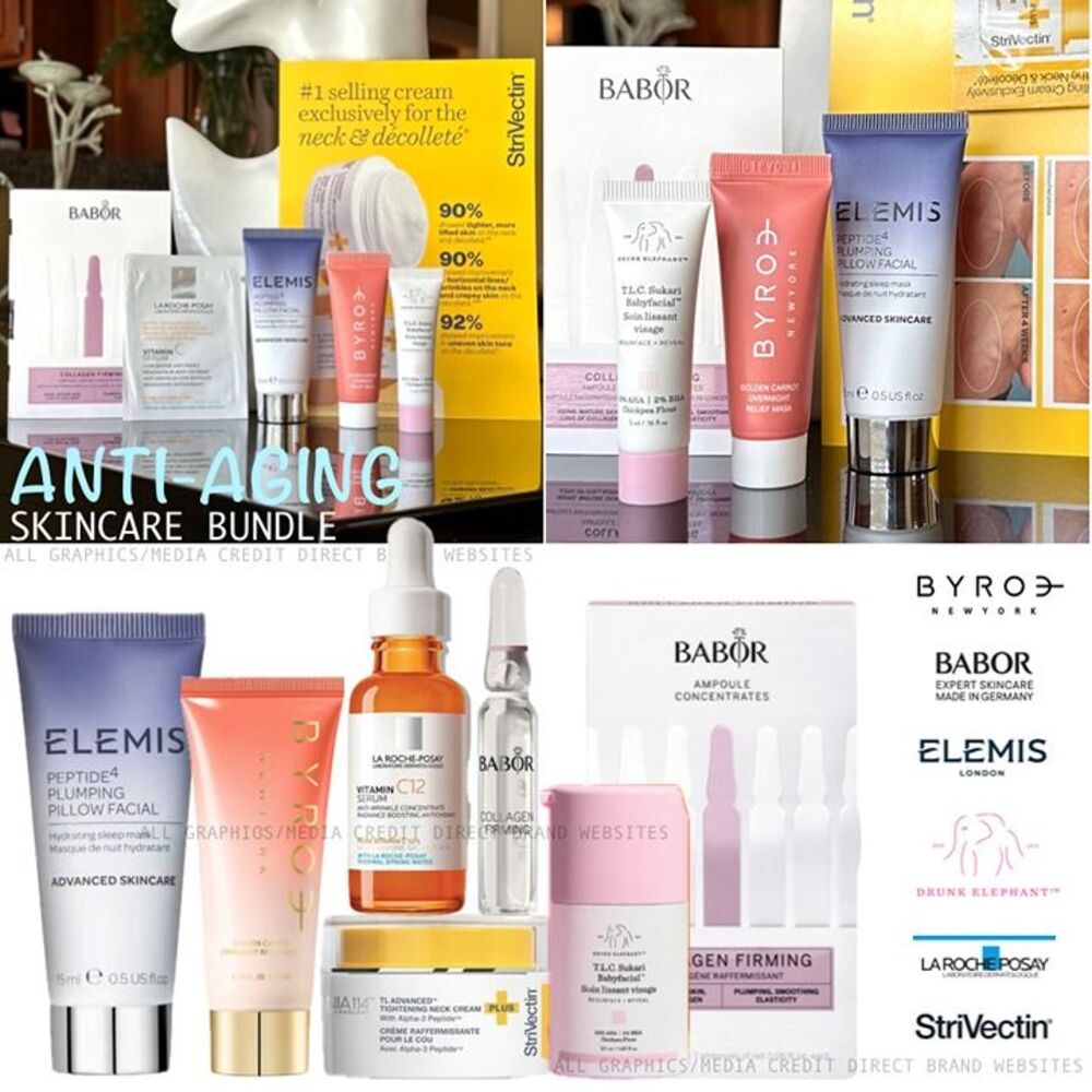 NEW High End Skincare Travel & Sample Bundle Byroe Elemis Drunk Elephant